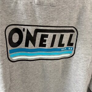 O'Neill Gray Sweatshirt with Blue and Teal graphic  Logo men's small